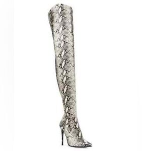 Steve Madden Dominique Snake Skin Thigh High Boots